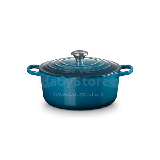 Le Creuset Чугунная круглая кастрюля Ø24см / 4,2л синий 