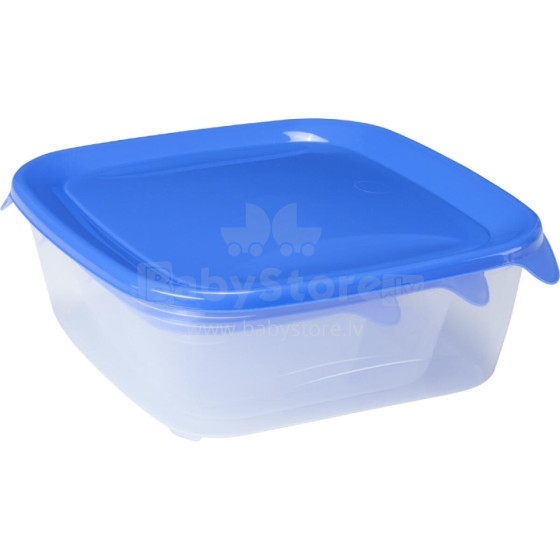 Food containers set of 3 rectangular 0,25+0,8+1,7L Fresh&amp;Go blue