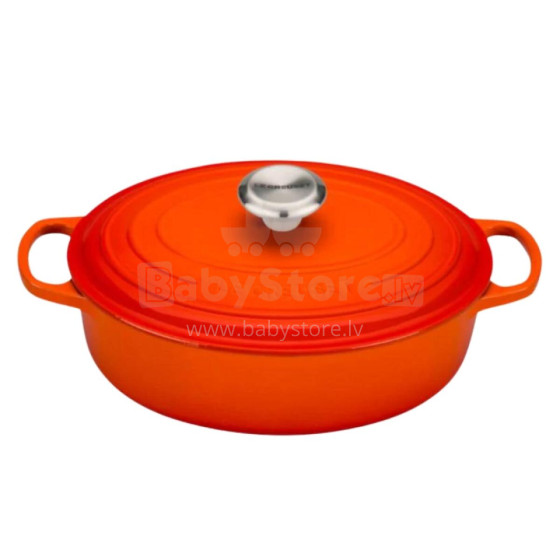 Le Creuset Кастрюля чугунная овальная Ø27см / 3,4л оранжевая