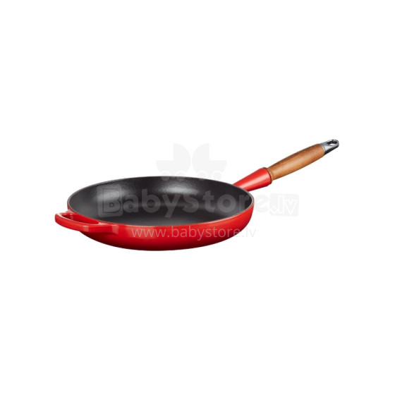 Le Creuset Cast iron pan with wooden handle Ø28cm red