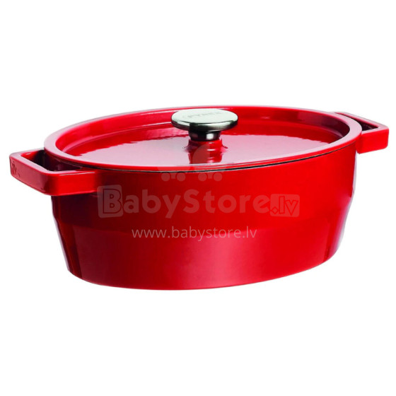 Pyrex SLOWCOOK ketaus puodas 29cm. 3,8l ovalus raudonas