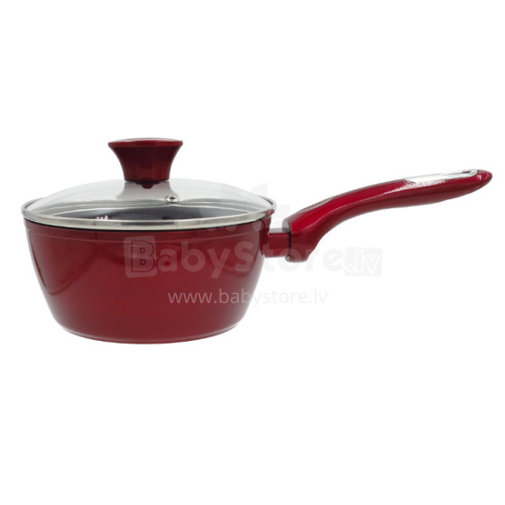 Saucepan Cosmo with glass lid Ø18cm induction red