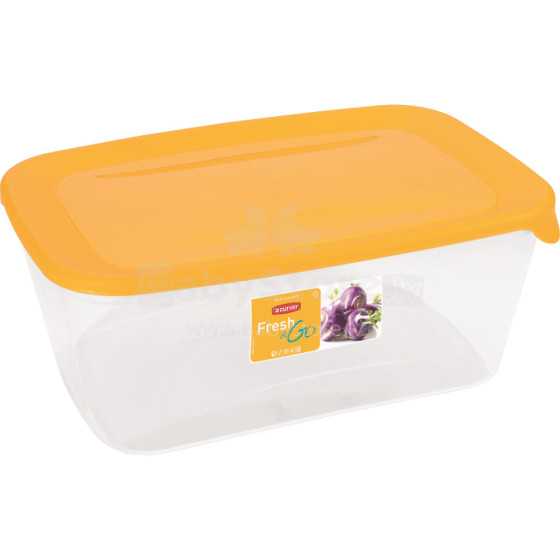 Food container rectangle 3L Fresh&amp;Go yellow