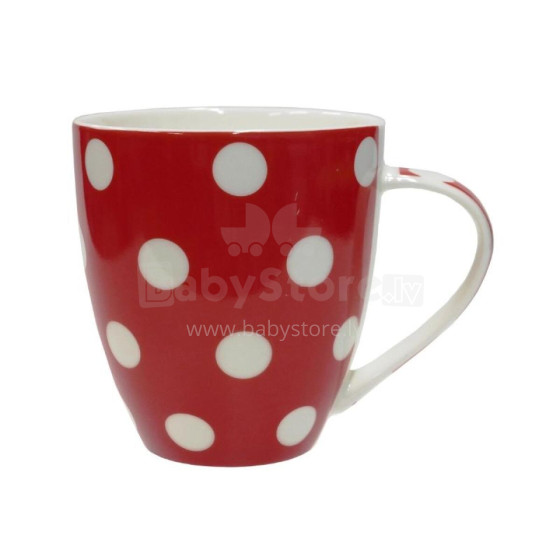 Mug &quot;Dots&quot; 513 ml red with white dots