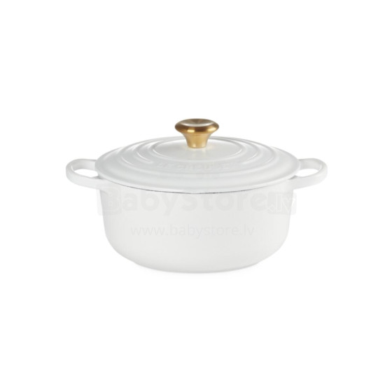 Le Creuset Cast iron pot round Ø24cm / 4.2L white