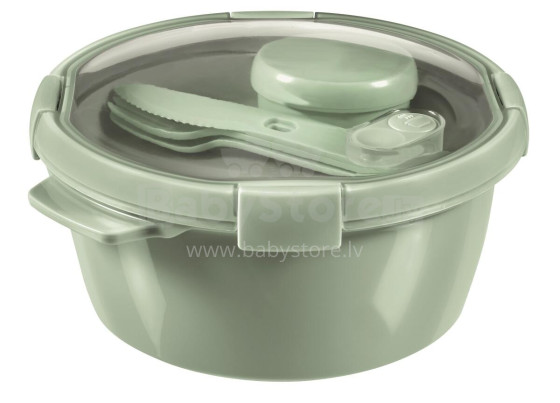 Food container Lunch Kit round 1,6L Smart Eco To Go Ø22x10cm soft green