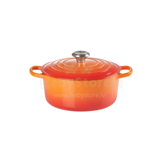 Le Creuset Чугунная круглая кастрюля Ø24 см / 4,2 л оранжевая