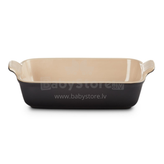 Le Creuset Rectangular Heritage Stoneware 26x19cm / 2,4L black