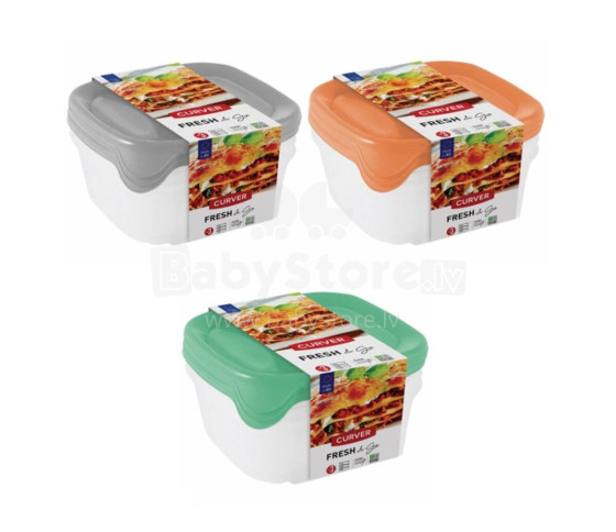 Food bowl set of 3 3x0,8L Fresh&amp;Go mix