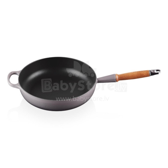 Le Creuset Cast iron sauté pan with wooden handle Ø28cm light grey