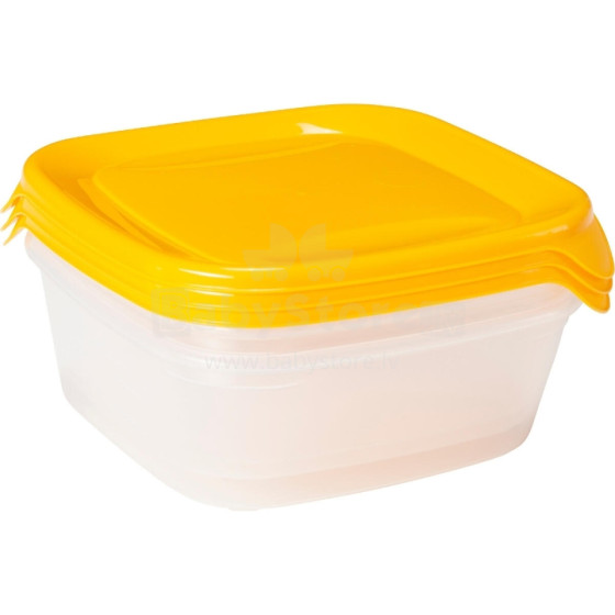 Food bowl set of 3 3x0,8L Fresh&amp;Go yellow