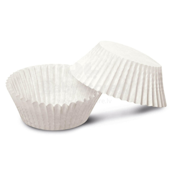 Cupcake tins 100 pieces white Easy Bake Bio Ø7x3cm 