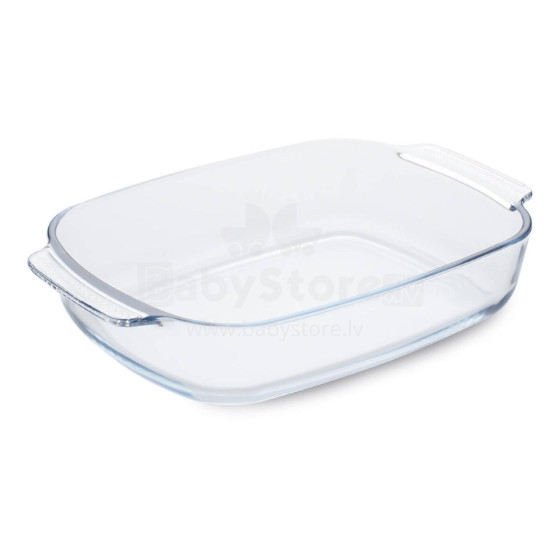 Glass baking dish rectangular Borosilicate Glass 38x25,5x7cm / 3,8L