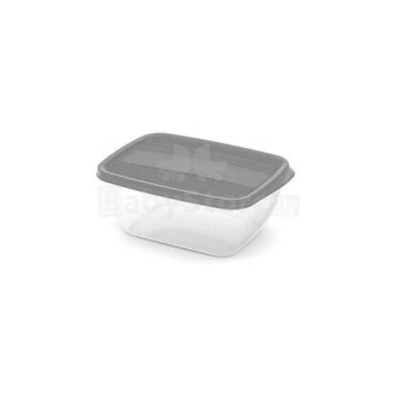 Food container rectangular 0,75L Vedo transparent grey