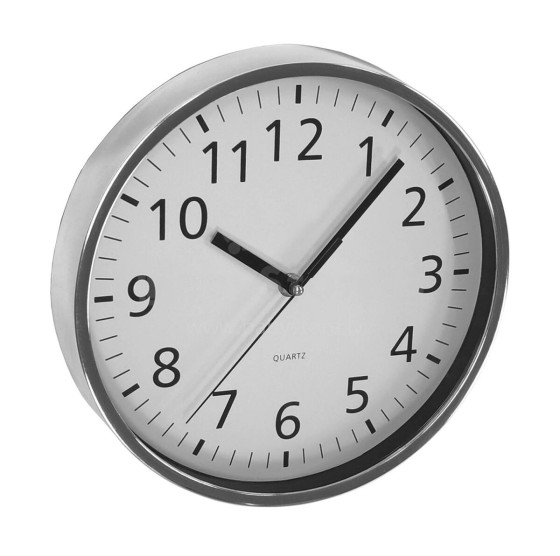 Wall clock Ø25,5cm silver/chrome