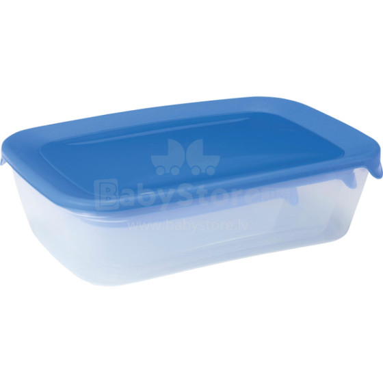 Food containers set of 3, rectangle 2+1+0,5L Fresh&amp;Go blue