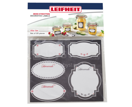 LEIFHEIT Jar Decoration Sticker Set black &amp; white