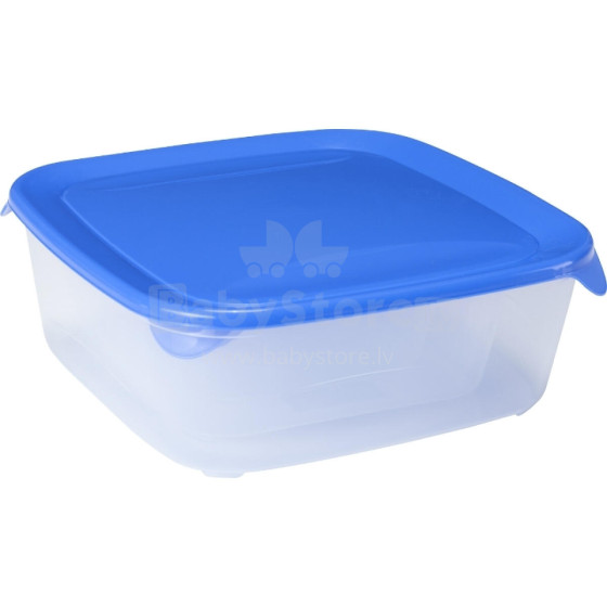 Set of 4 food containers rectangle 0,8+1,7+2,9+0,5L Fresh&amp;Go blue