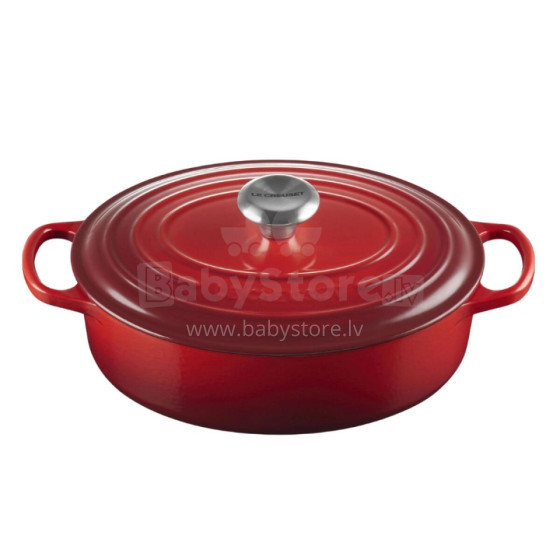 Le Creuset Кастрюля чугунная овальная Ø27см / 3,4л красная