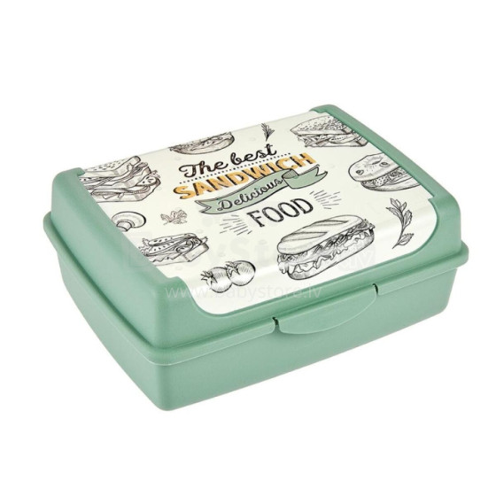 Food storage container click-box midi 1L Carla &quot;Sandwich&quot; 17x13x7cm green