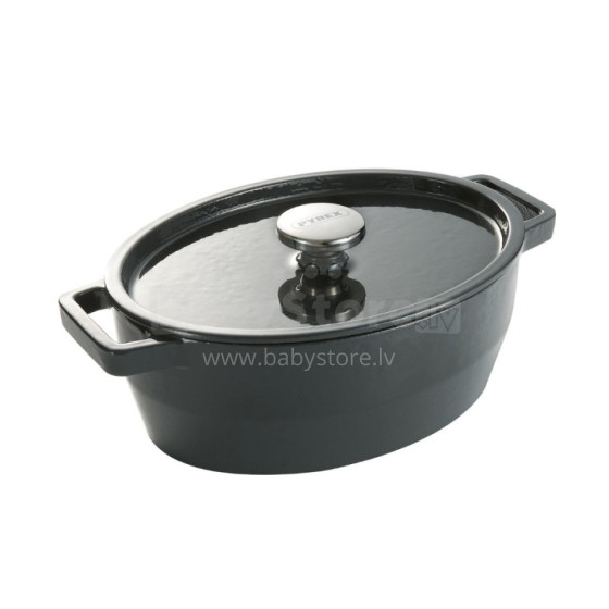 Boiler 5.8L PYREX oval cast iron/33cm/grey