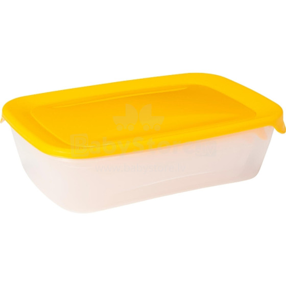 Set of 3 food containers rectangle 2+1+0,5L Fresh&amp;Go yellow