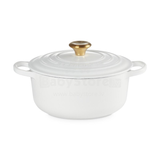 Le Creuset Ketaus puodas apvalus Ø20cm / 2,4L baltas