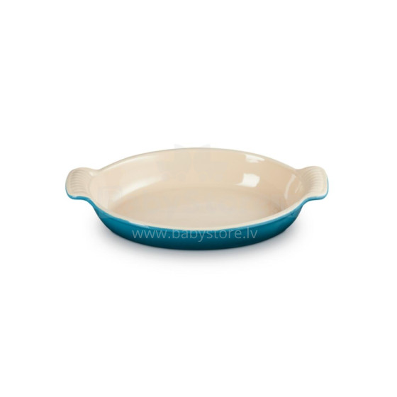 Le Creuset Oval baking dish Heritage stoneware 28cm / 1,6L blue