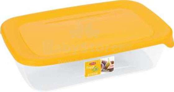 Food container rectangle 1L Fresh&amp;Go yellow