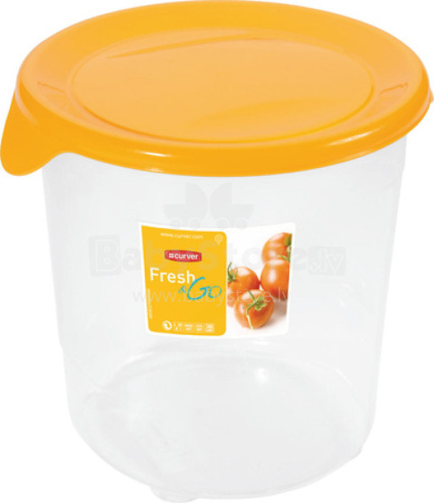 Food container round 1L Fresh&amp;Go yellow