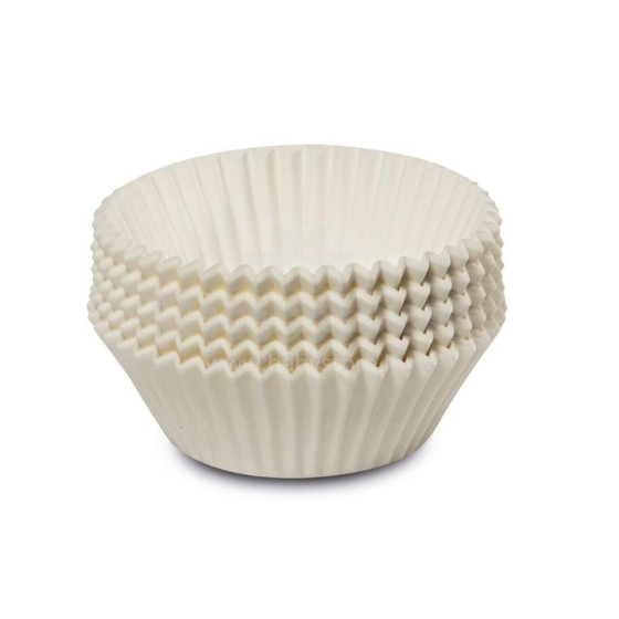 Cupcake tins 100 pieces white Easy Bake Ø7x3cm 