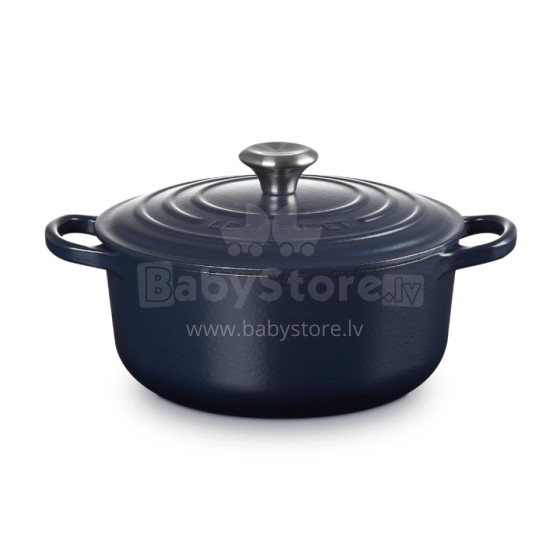 Le Creuset Ketaus puodas apvalus Ø20cm / 2,4L tamsiai mėlynas