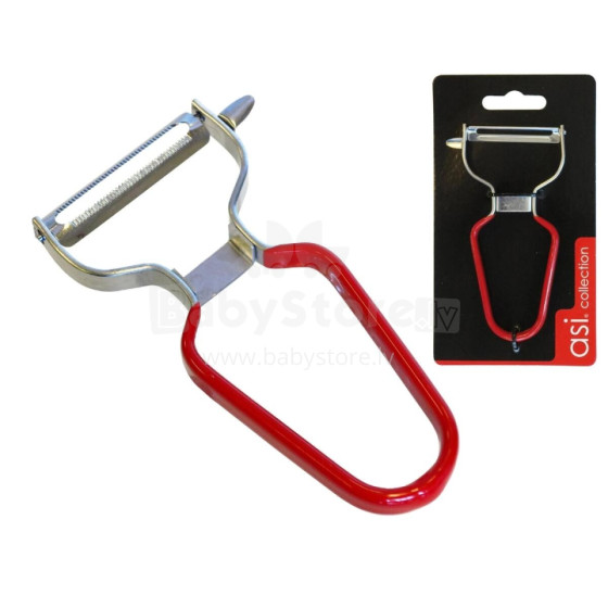 Peeler stainless steel + red PVC