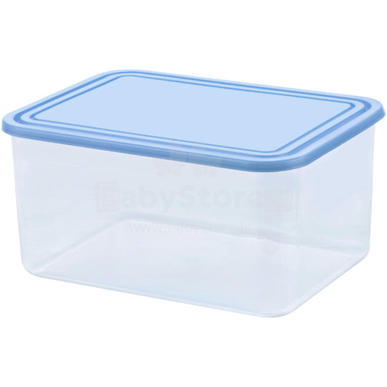 Food container rectangle 4L transparent/blue