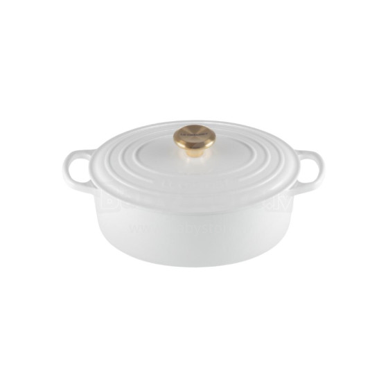 Le Creuset Cast iron pot oval 27cm / 4.1L white