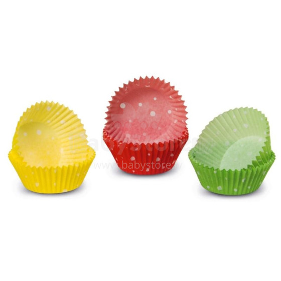 Kēksiņu papīra formiņas 100 gab. krāsainas Easy Bake Ø 4,3 x 2,3 cm