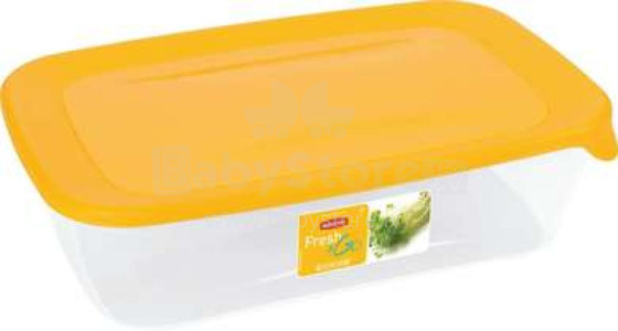 Food container rectangle 2L Fresh&amp;Go yellow