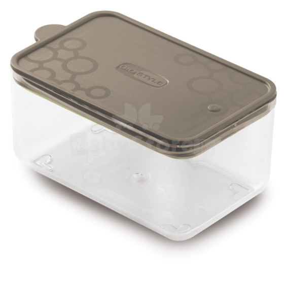 Food bowl rectangular S 0,7L Con.Tengo 15,5x10x11,9cm grey-brown