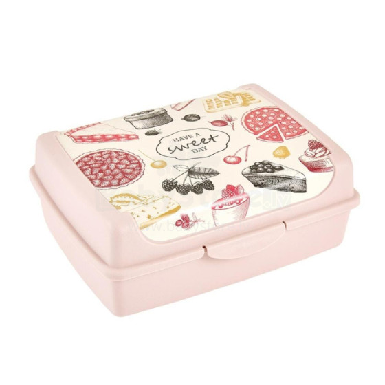 Food storage container click-box midi 1L Carla &quot;Sweet day&quot; 17x13x7cm pink