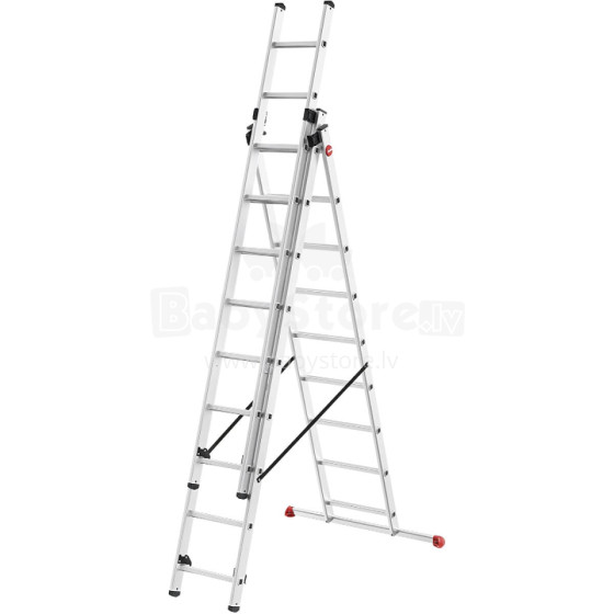 Laiptai derinami ProfiStep Combi / aliuminis / 3x9 pakopos