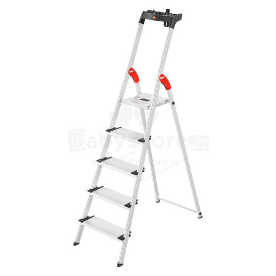 Household ladder L80 ComfortLine / aluminium / 5 steps