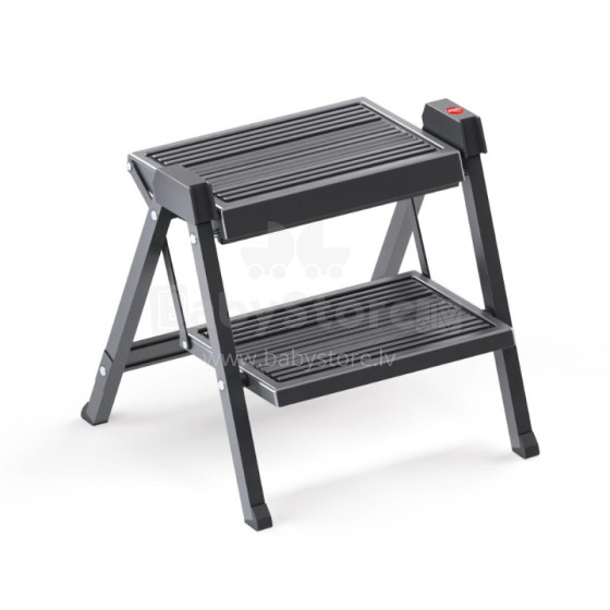 Folding step bench StepFix / steel / 2 steps / black