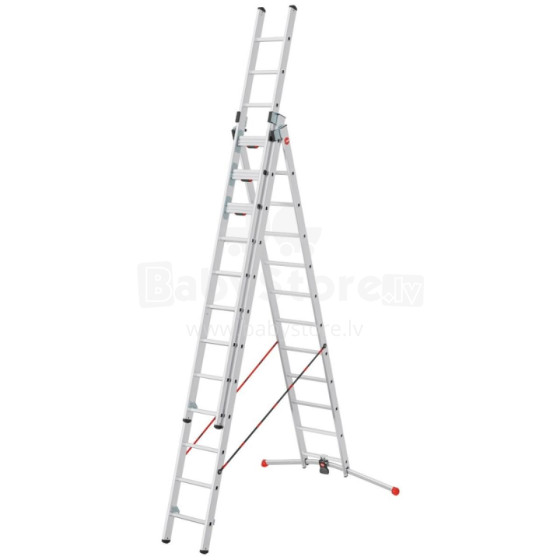 Combination stairs S120 Pro / aluminium / 3x12 steps