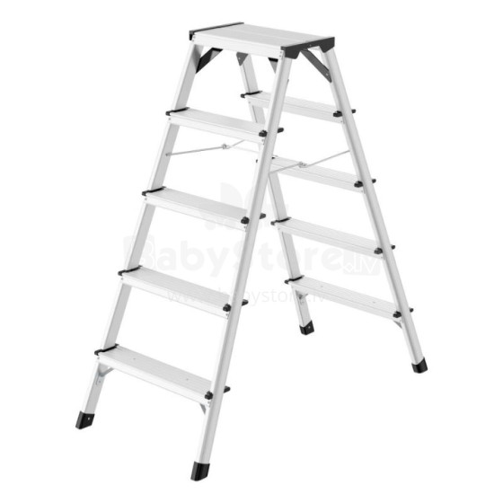 Double staircase D60 StandardLine / aluminium / 2x5 steps