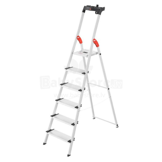 Household ladder L80 ComfortLine / aluminium / 6 steps