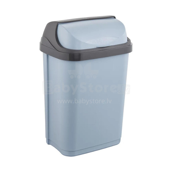 Waste bin with rotating lid 25L Rasmus 34x26x54cm blue