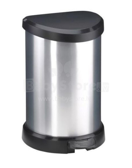 Pedal bucket Deco Bin 15L silver 