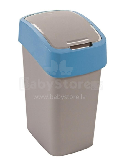 Waste bucket Flip Bin 9L silver/blue