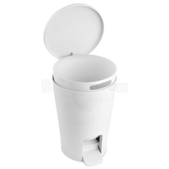 Bathroom pedal bucket 5L Diabolo white