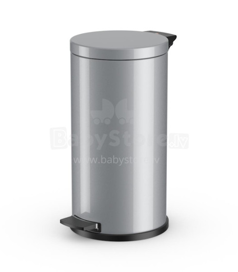 Solid L waste bin with galvanised inner tank / 18L / silver